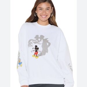 Disney White Mickey Mouse Sweater XS